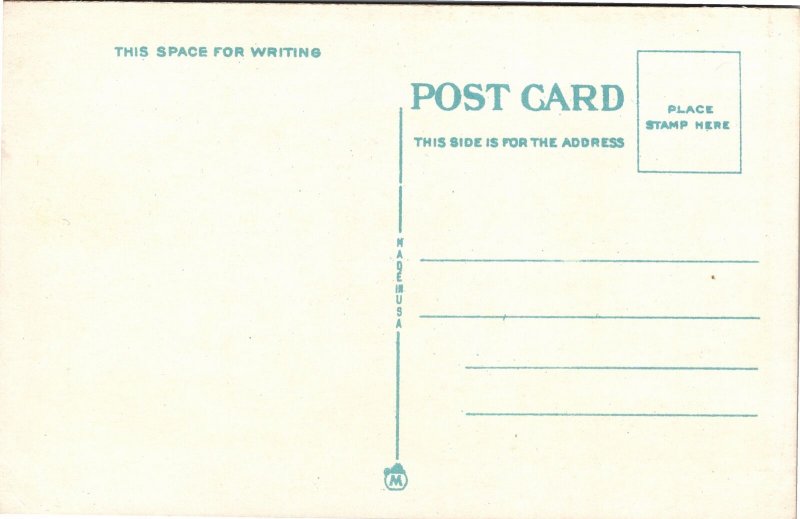 Postcard NY Adirondacks Lake Placid High School