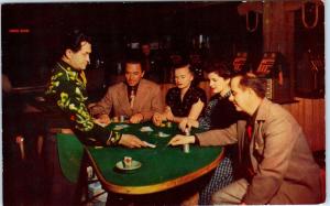 RENO, NV Nevada   DEALING BLACKJACK in CASINO Harold's Club?  c1950s  Postcard