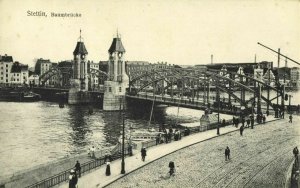 poland, SZCZECIN STETTIN, Most Kłodny (1910s) Postcard