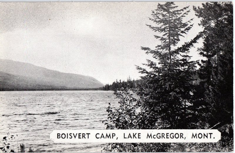 Chrome CAMPGROUND SCENE Marion - Near Kalispell Montana MT AH7958