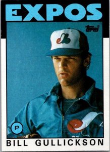 1986 Topps Baseball Card Bill Gullickson Montreal Expos sk10759