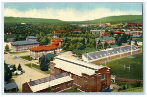 c1950's University Of Montana From Mount Sentinel Missoula Montana MT Postcard