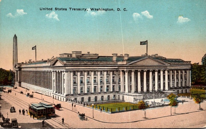 Washington D C Trolleys At The United States Treasury