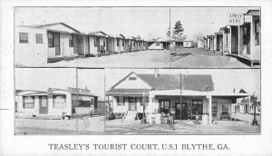 Blythe Georgia Teasley's Tourist Court Vintage Postcard AA52123