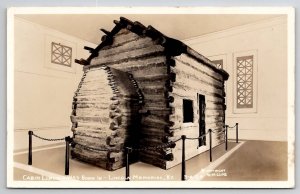 Lincoln Memorial KY RPPC Cabin Lincoln Was Born In Real Photo Postcard V28