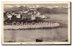 Postcard Old Antibes Old Town La Chaine Des Alpes