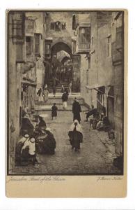 Vintage Photo Post Card -Jerusalem, Street Of The Chain (LL97)