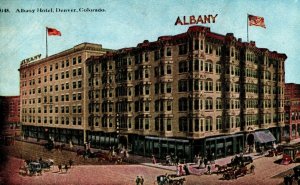 C 1910-20 Buggies Albany Hotel, Denver Colorado Postcard F80