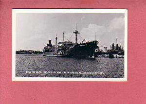 Dow Chemical Docks Texas ship 'Marine Chemist' B/W RPPC
