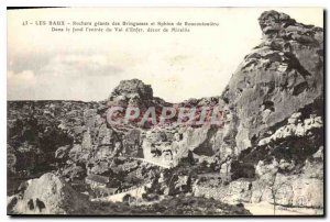 Old Postcard Les Baux Rock giants Bringasses and Sphinx Roucoutouiero in the ...