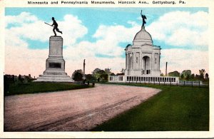 Pennsylvania Gettysburg Hancock Avenue Minnesota and Pennsylvania Monuments