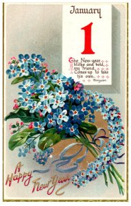 New Year Jan 1 ,Tennyson Poem  ,Tuck's  Hours ,No.502