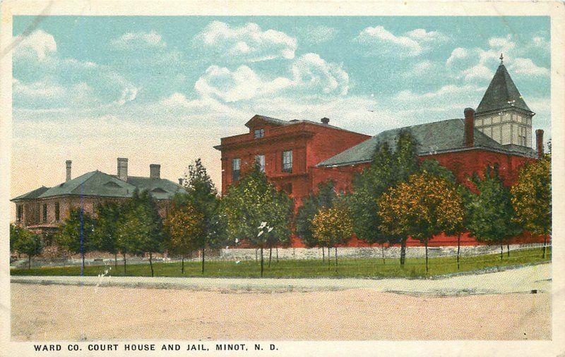 Commercialchrome  Court House Jail 1920s Ward County Minot South Dakota 9402