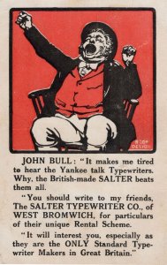 Salter Typewriter John Bull West Bromwich Old Advertising Postcard