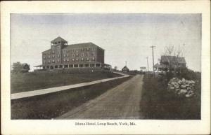 York Beach ME Iduna Hotel Long Beach c1910 Postcard - F. Swallow Publ