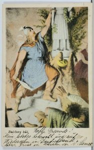 Norse Mythology Balders bal Son of Odin 1902 to Arlof Postcard K17