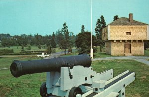 Vintage Postcard Historic Old Cannon & Blockhouse St. Andrew's New Brunswick