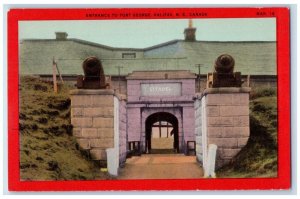 c1910's Entrance To Fort George Halifan Nova Scotia Canada Unposted Postcard