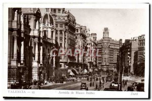 Old Postcard Valencia Avenida De Blasco Ibanez