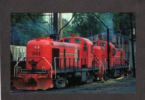 MI Ann Arbor Railroad Train System Engine Railway Michigan Postcard Alco