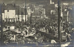 norway norge, BERGEN, Fisketorvet, Fish Market (1910s) RPPC Postcard (1)