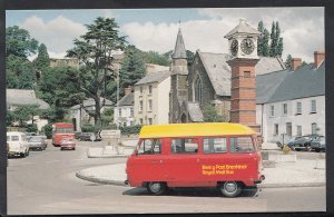 Wales Postcard - Usk - Llandenny / Llansoy Postbus at Twyn Square, Usk  RS3927