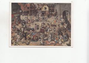 BF33883 peter bruegel carnival fighting with lent  painting  art front/back scan