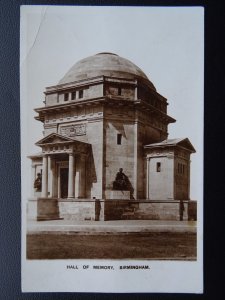 Birmingham HALL OF MEMORY - Old RP Postcard