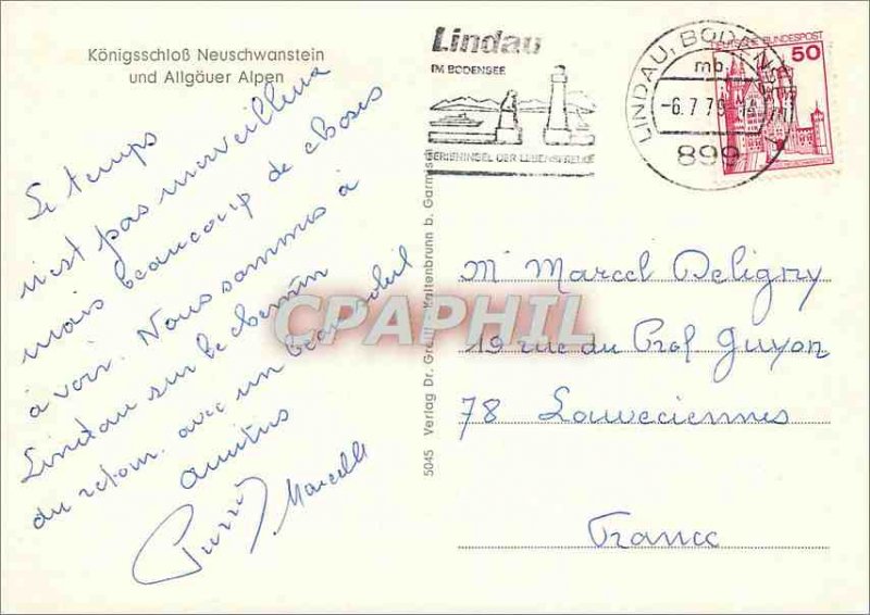 Modern Postcard Neuschwanstein castle