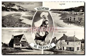 Postcard Modern Vierville The beach has high tide Beach L & # 39hotel Pignolet