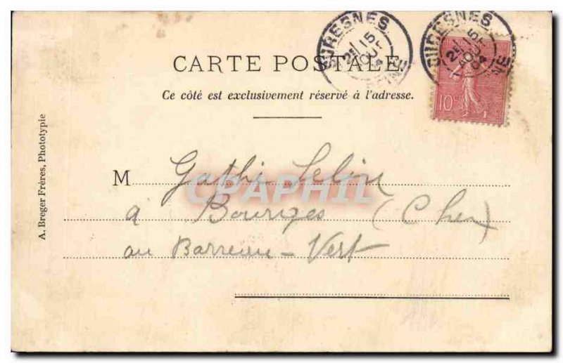 Old Postcard Suresnes Place Henri IV