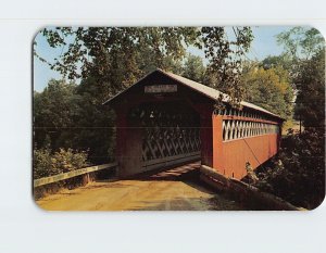 Postcard Covered Bridge near Manchester Vermont USA