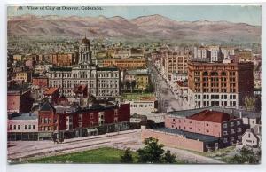 Panorama of Denver Colorado 1911 postcard