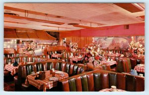 LONG BEACH, CA ~ CURRIE'S SANTA FE Restaurant c1950s Los Angeles County Postcard