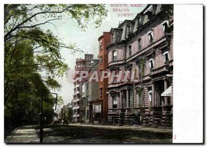 Old Postcard USA Beacon Street Boston