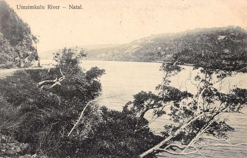 Natal South Africa Umzimkulu River Scenic View Antique Postcard K23543