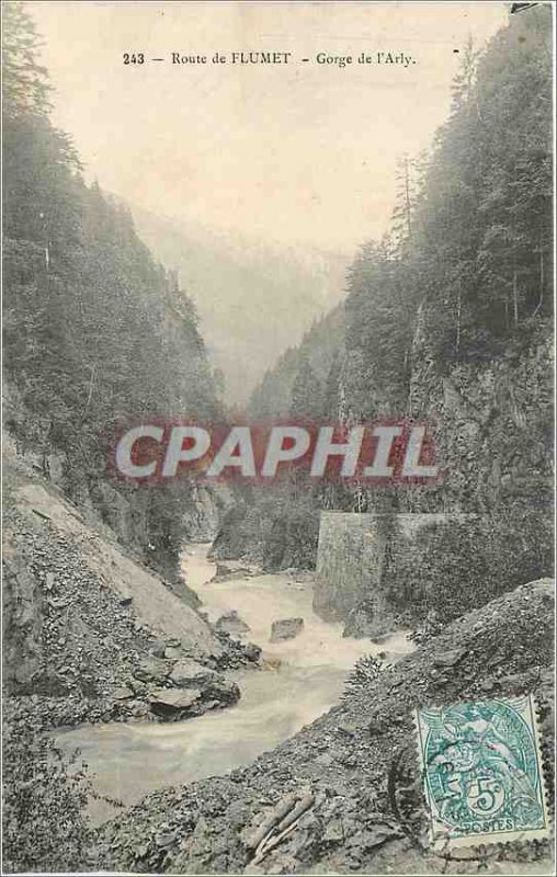 Old Postcard Flumet Road Arly Gorge