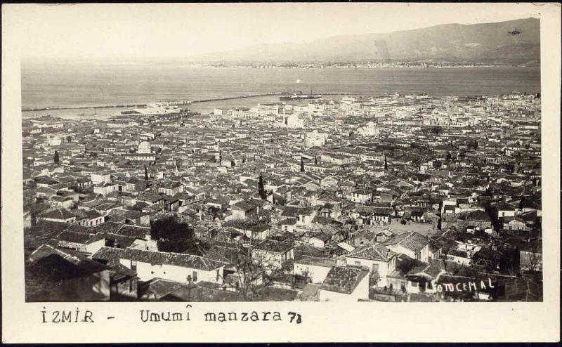 turkey, IZMIR, Umumi Manzara, Panorama (1930s) RPPC