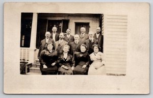 RPPC Big Woman Victorian People Women Men Photo Postcard H28