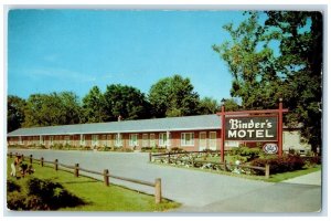 c1960 Binder's Motel Exterior Building Poughkeepsie New York NY Vintage Postcard