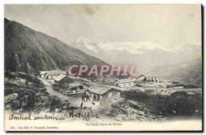 Old Postcard Militaria Alpine Chasseurs Alpin A station in Savoy