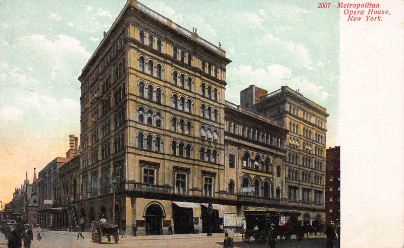 Metropolitan Opera House, Manhattan, New York City, Early Postcard, unused