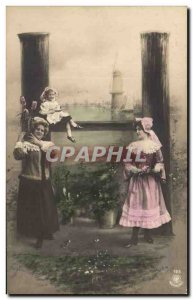 Old Postcard Fantaisie Letters Letter H