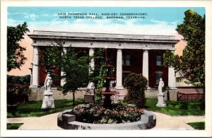 Texas Sherman Lois Thompson Hall Kidd-Key Conservatory North Texas College