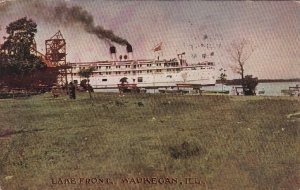 Postcard Lake Front Waukegan IL