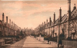 Vintage Postcard Wells Vicars' Close Residential Street Houses Somerset England