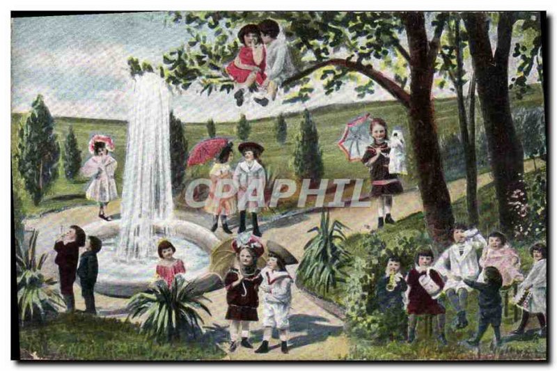 Old Postcard Fun Children Bebe