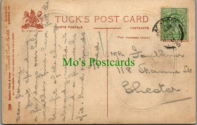 Lancashire Postcard -The Parade and North Pier, Blackpool  RS26069