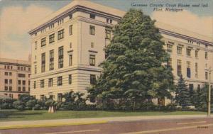 Michigan Flint Genesee County Court House and Jail Curteich