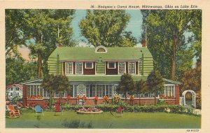 MITTAWINGA, Ohio OH ~ HODGSON'S GUEST HOUSE on Lake Erie c1940s Linen  Postcard